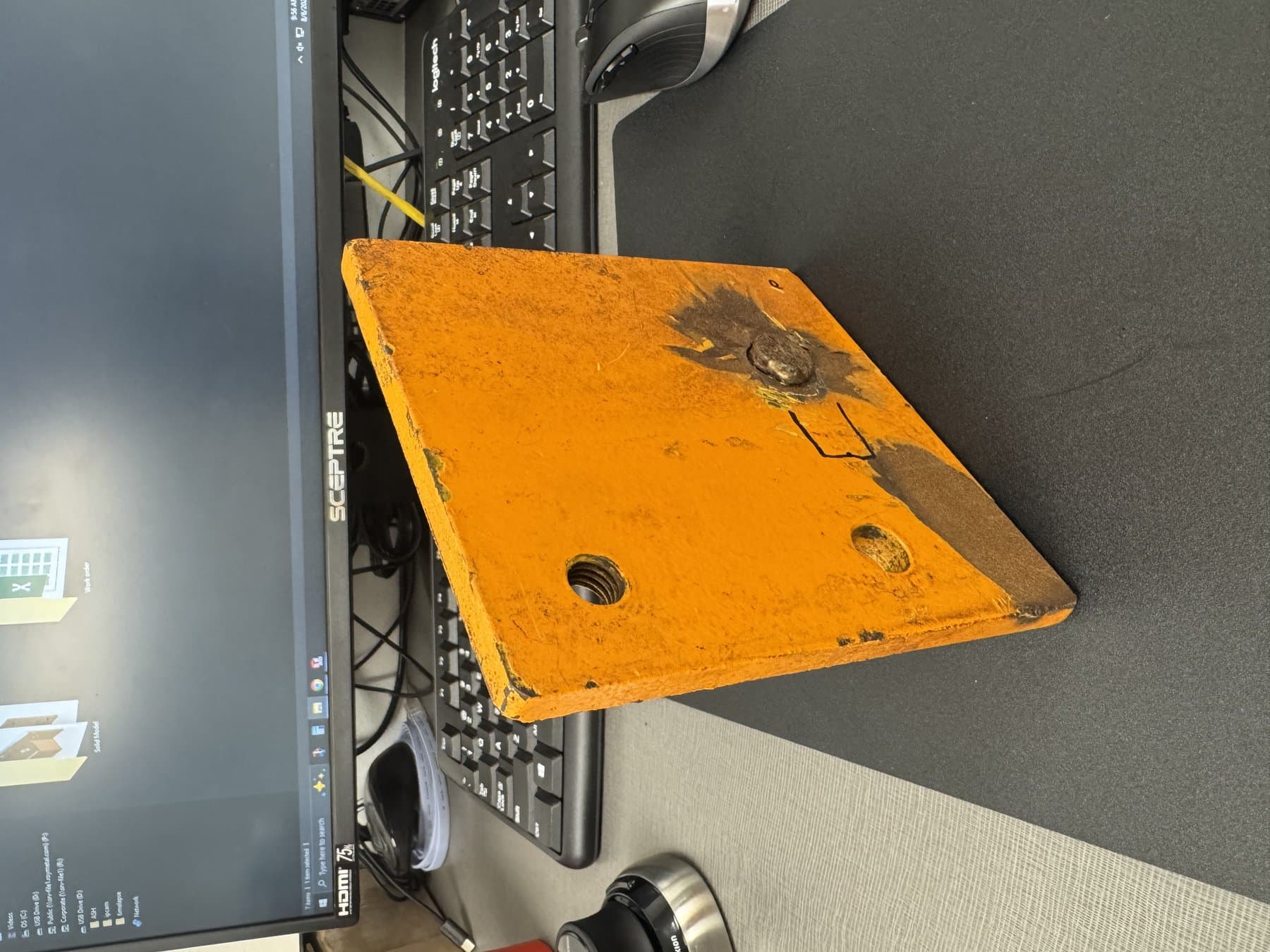 Physical copper plate extension mounted in production