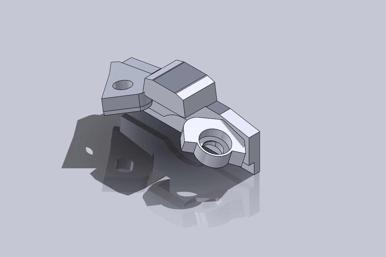 CAD render of the masking bracket insert