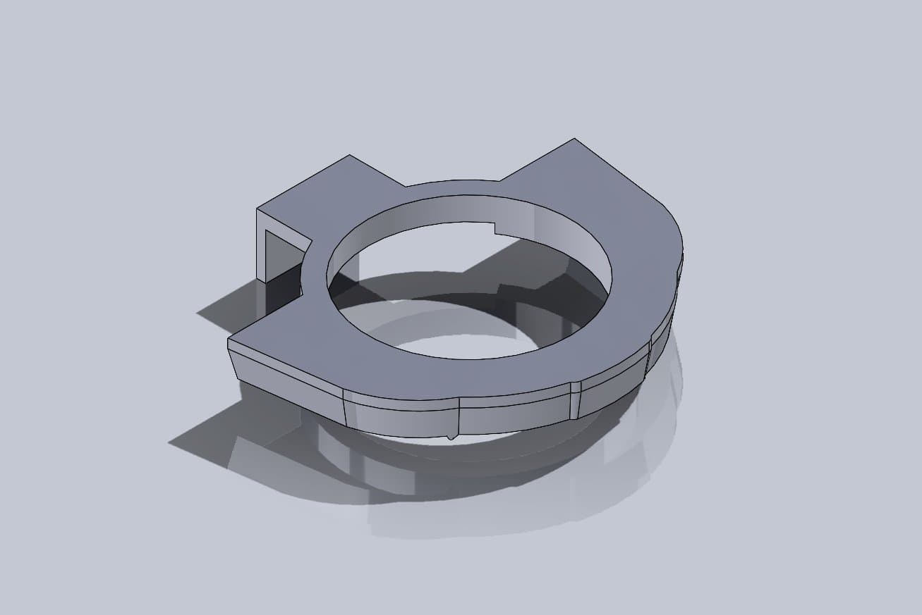CAD render of the masking insert ring, alternate angle