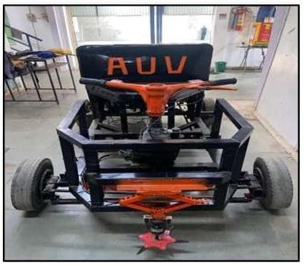 Completed multipurpose Agricultural Utility Vehicle, front view